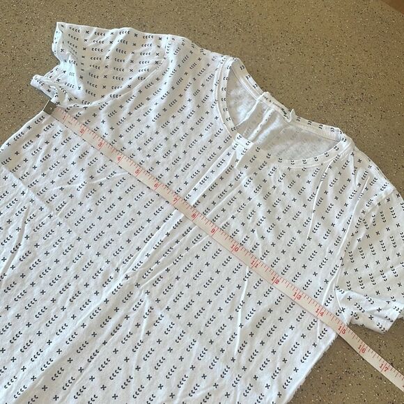 Rag & Bone Jeans Tissue Weight White Printed T-Shirt sz XS - Picture 13 of 15
